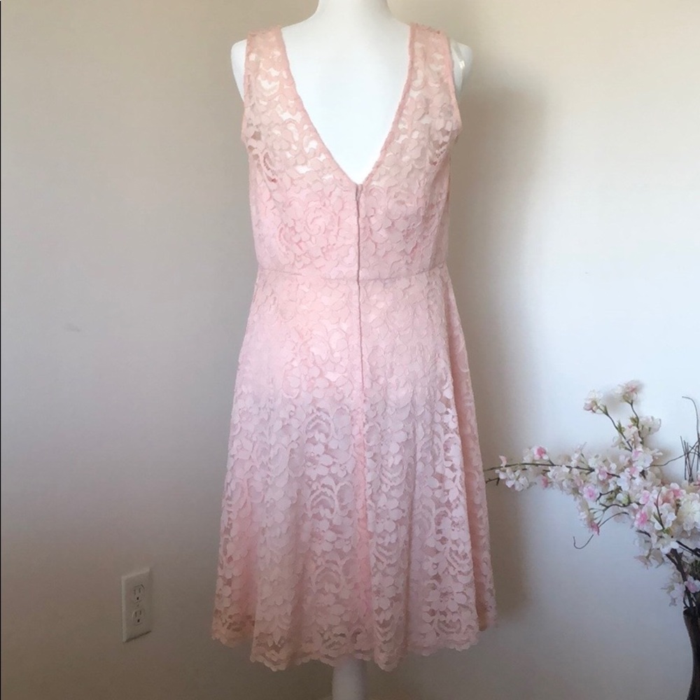 Pink Fit & Flare with Lace - Picture 2 of 4